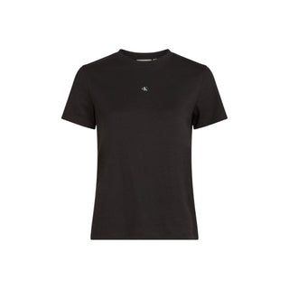 Schwarzes T-Shirt aus recycelter Baumwolle
