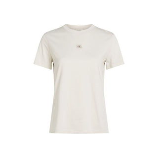 Beiges T-Shirt aus recycelter Baumwolle