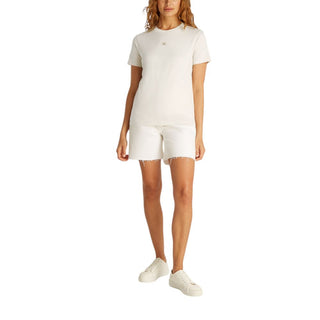 Beiges T-Shirt aus recycelter Baumwolle