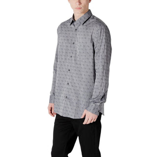 Gray Cotton Dress Shirt
