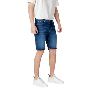 Bermudas de algodón azul
