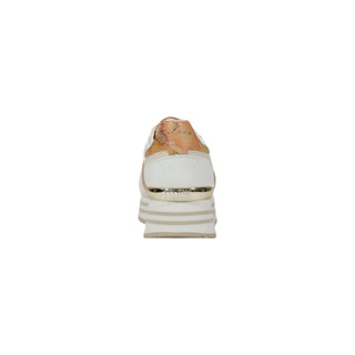 White Polyethylene Platform Sneakers