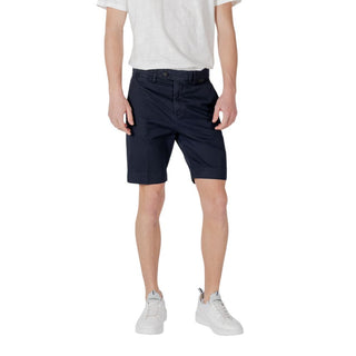 Blaue Bermuda-Shorts aus Baumwolle