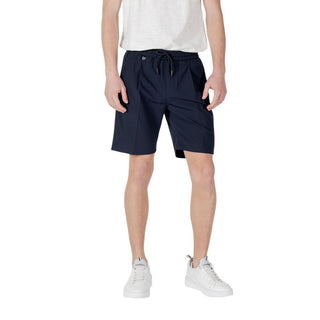 Bermudas de poliéster azules