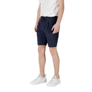 Bermudas de poliéster azules