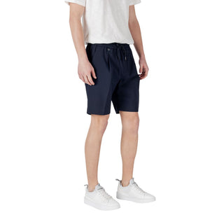 Bermudas de poliéster azules