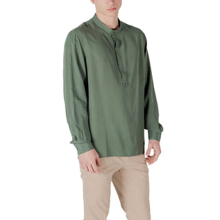 Camisa bicolor de lyocell