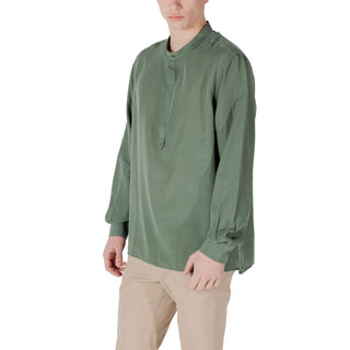Camisa bicolor de lyocell