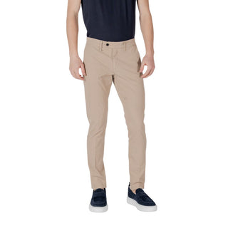 Beige Skinny-Hose aus Baumwolle