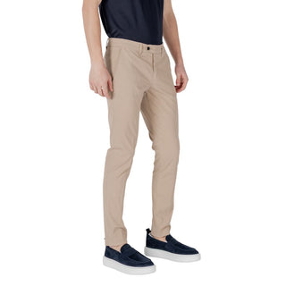 Beige Skinny-Hose aus Baumwolle