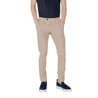 Beige Skinny-Hose aus Baumwolle