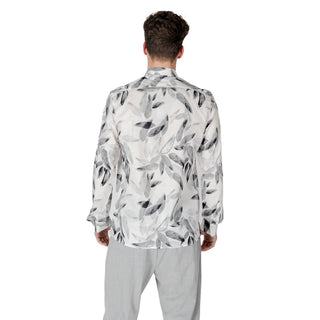 Camisa de viscosa blanca con estampado