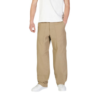 Pantalones casuales de algodón beige  