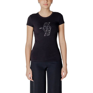 Schwarzes Baumwoll-T-Shirt
