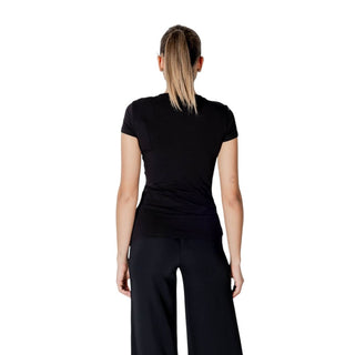 Schwarzes Baumwoll-T-Shirt