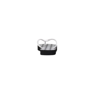 Black And White Rubber Flip-Flop Sandals