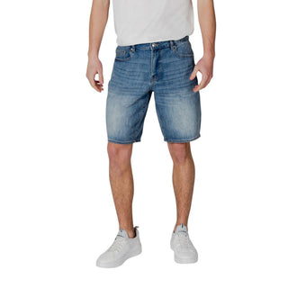 Blaue Polyester-Bermudashorts