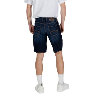 Blaue Bermuda-Shorts aus Baumwolle