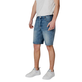 Blaue Polyester-Bermudashorts