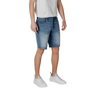 Blaue Polyester-Bermudashorts
