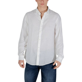 Camisa de vestir blanca de lino