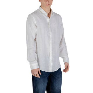 Camisa de vestir blanca de lino