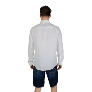Camisa de vestir blanca de lino
