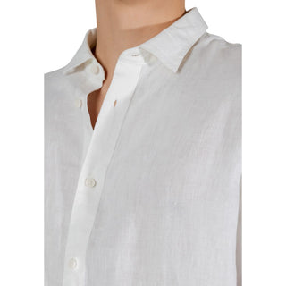 Camisa de vestir blanca de lino