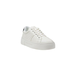Zapatillas negras gruesas de poliéster