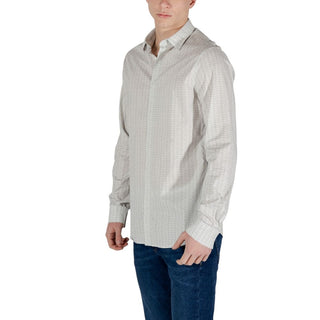 Camisa crema de algodón con estampado