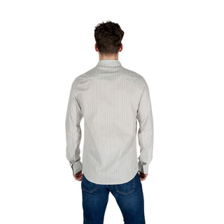 Camisa crema de algodón con estampado