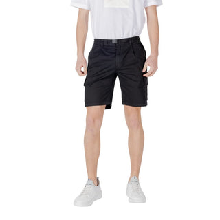 Bermudas de algodón negro