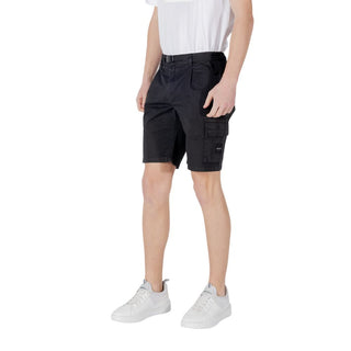 Bermudas de algodón negro