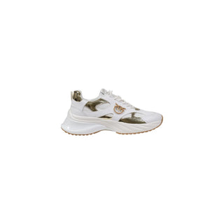 Weiße klobige Turnschuhe aus Leder