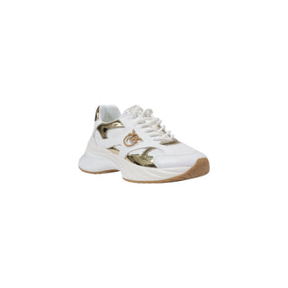 Weiße klobige Turnschuhe aus Leder