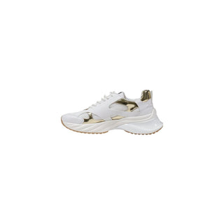 Weiße klobige Turnschuhe aus Leder