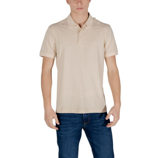 Beiges Baumwoll-Poloshirt
