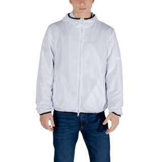Weiße Polyester-Shell-Jacke