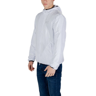 Weiße Polyester-Shell-Jacke