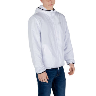 Weiße Polyester-Shell-Jacke