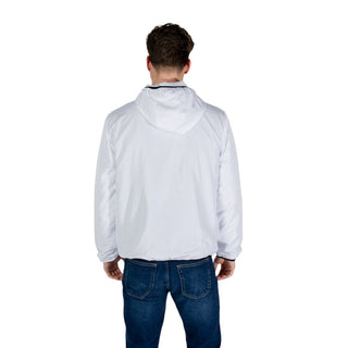 Weiße Polyester-Shell-Jacke