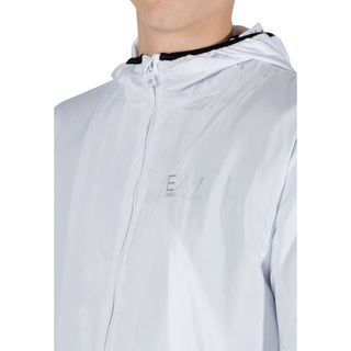 Weiße Polyester-Shell-Jacke