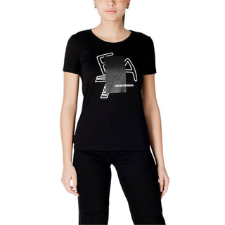 Schwarzes Baumwoll-T-Shirt