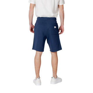 Bermudas de algodón azul