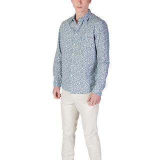 Blue Cotton Pattern Shirt