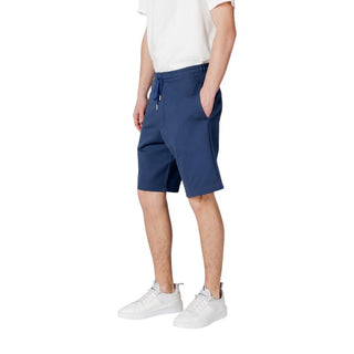 Bermudas de algodón azul