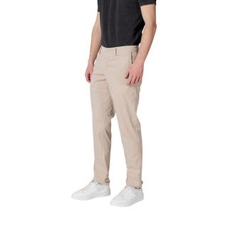 Beige Baumwoll Freizeithose