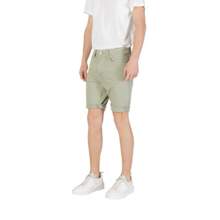 Bicolor-Bermudashorts aus Baumwolle