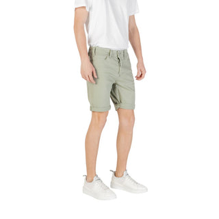 Bicolor-Bermudashorts aus Baumwolle