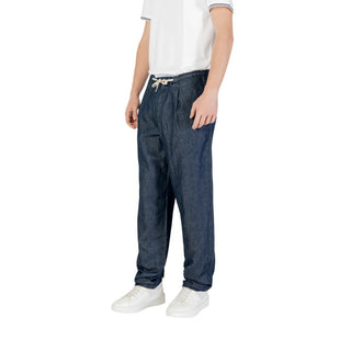 Blaue Freizeithose aus Baumwolle